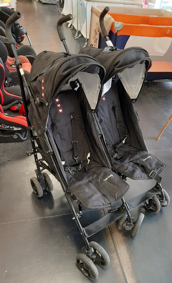passeggino gemellare affiancato nero knorr baby gmbh