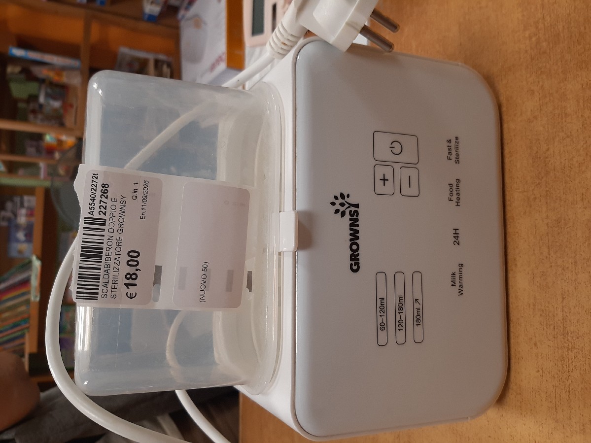 SCALDABIBERON DOPPIO E STERILIZZATORE GROWNSY (NUOVO 50)