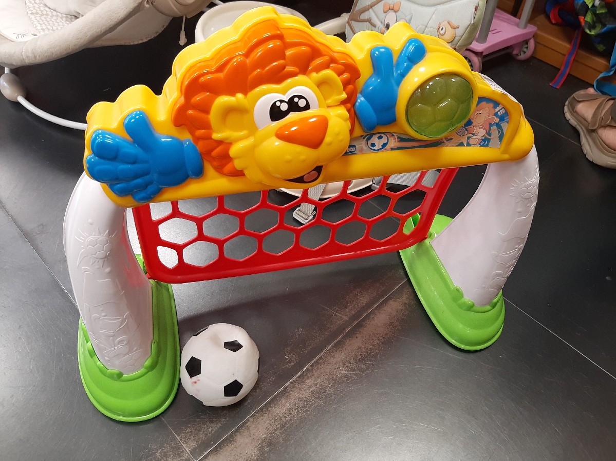 porta calcio con pallina chicco suoni e movimento (25,00 nuovo)